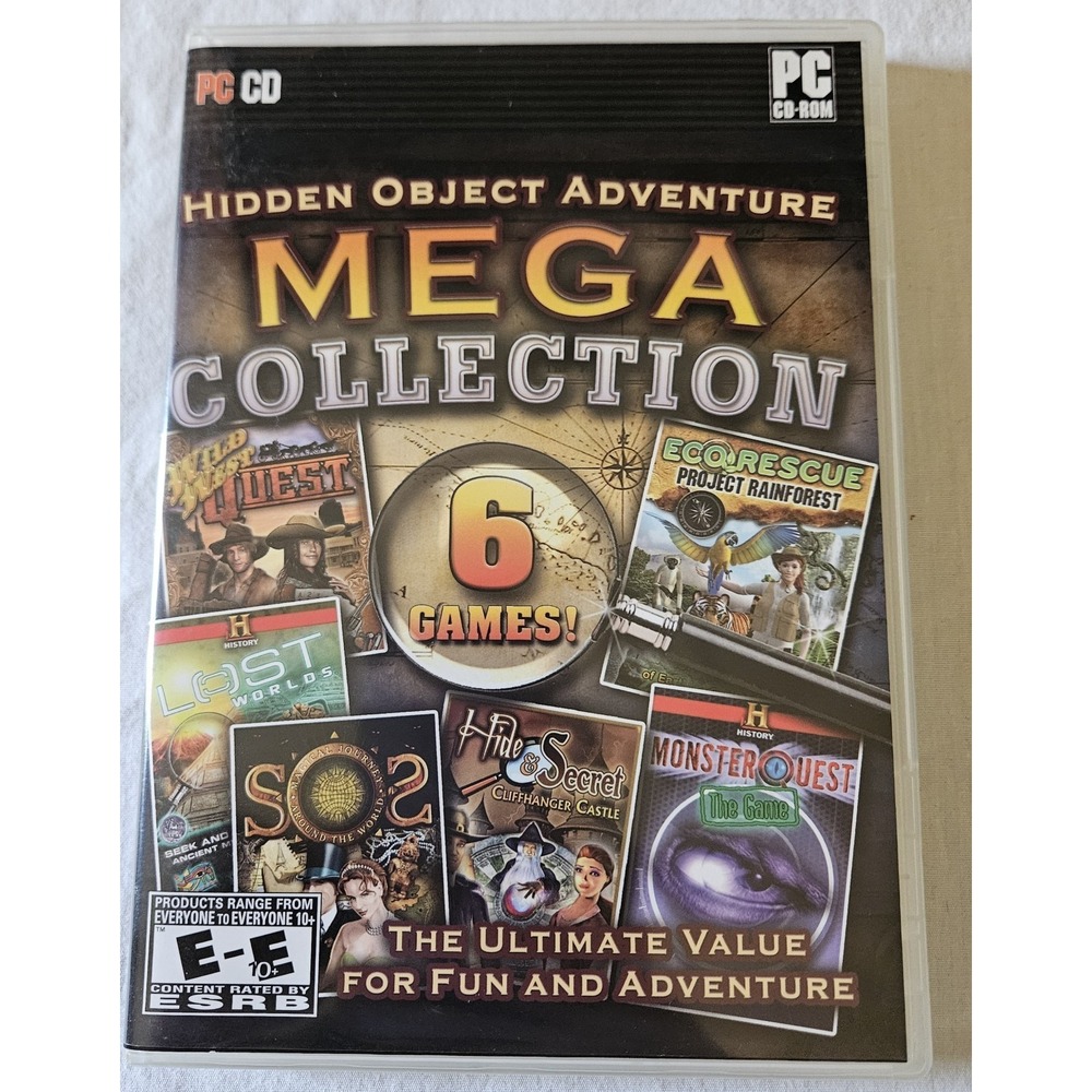 Hidden Object Adventure Mega Collection PC CD-ROM 6 Games Complete‎